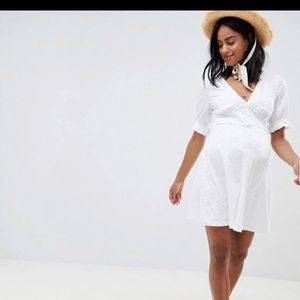 ASOS DESIGN Maternity Broderie Dress
